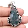 Pendant Moss Agate Gemstone Handmade Mother'Day Silver Jewelry 2.25"