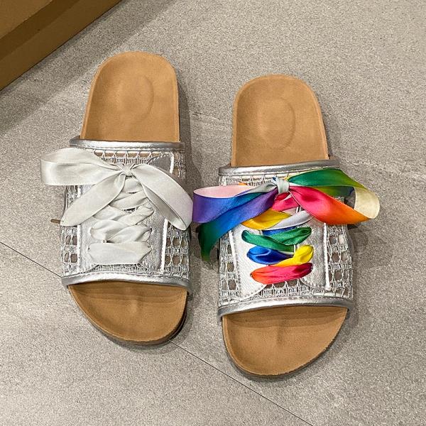 Fashion Shoes Slippers Soft Slipers Women Slides Shale Female Beach Butterfly-Knot Comfort 2025 Summer Sabot Flat Butterfly-knot Casual