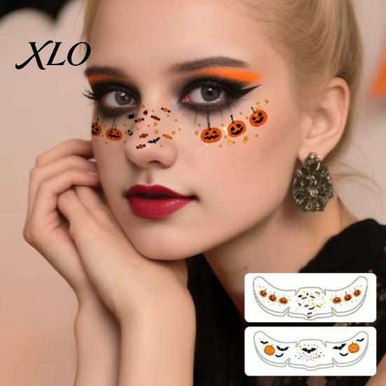 Creative Makeup for Holiday Performances Halloween Tattoo Stickers, Temporary Face Decals Party Makeup, Water Transfer Paper Tattoos Festivals