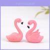 Niedlicher PVC-Flamingo-Tierfigur Schlüsselanhänger Und Kuchenaufsatz Miniatur-Dekoration