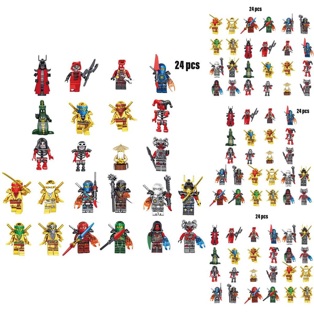 24ks Série Phantom Ninja Stavebnice Plastové Hračky Figurky Pro Děti Výška)