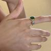 Korean High Sense Enamel Open Rings for Women Blue Green Oil Dripping Adjustable Finger Ring Geometric Exquisite Jewelry Gifts