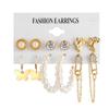 IF ME Fashion Resin   Earrings Set Checkerboard Heart Crystal Butterfly  Earring Women Jewelry Accessories