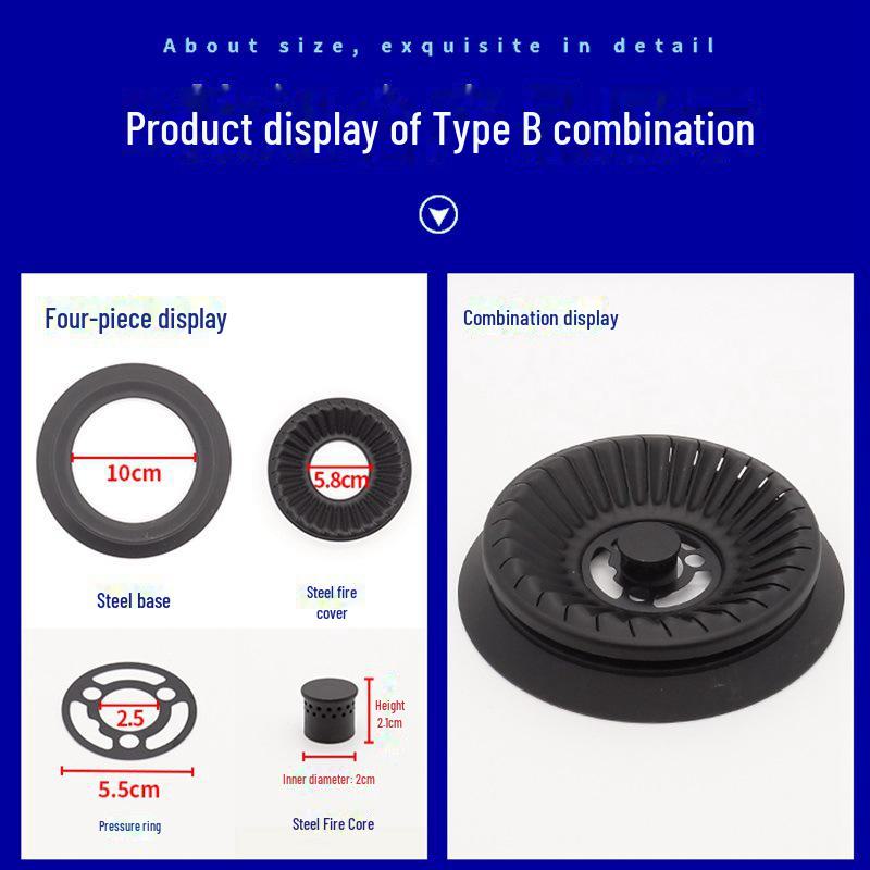 

Аксессуары для встраиваемых горелок газовых плит: Противопожарные покрытия из меди и стали