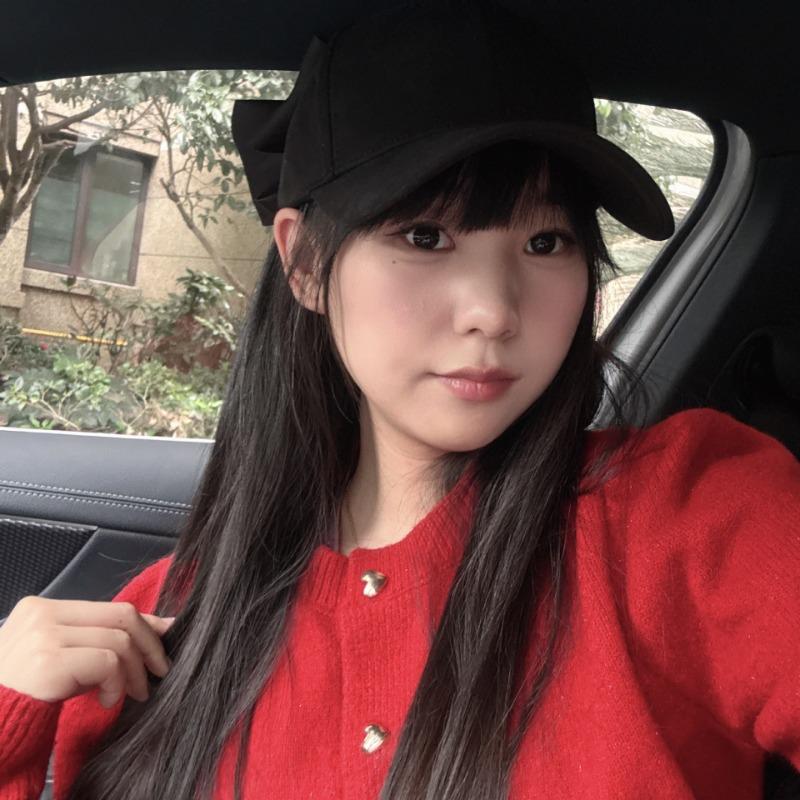 Hat female versatile bow sweet and cute big head circumference baseball cap showing face small casual cap
