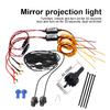 2pcs LED Welcome Lights Car Ambient Accessories Door Rearview Mirror Angel Wing Auto Carpet Lamp Dual Controller Atmosphere Lamp