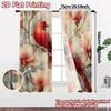 2D Flat Printing,JIT 2pcs, Curtains (Without Rod) Cardinal Blossoms Modern Creative Curtains Durable Polyester Curtains Thermal
