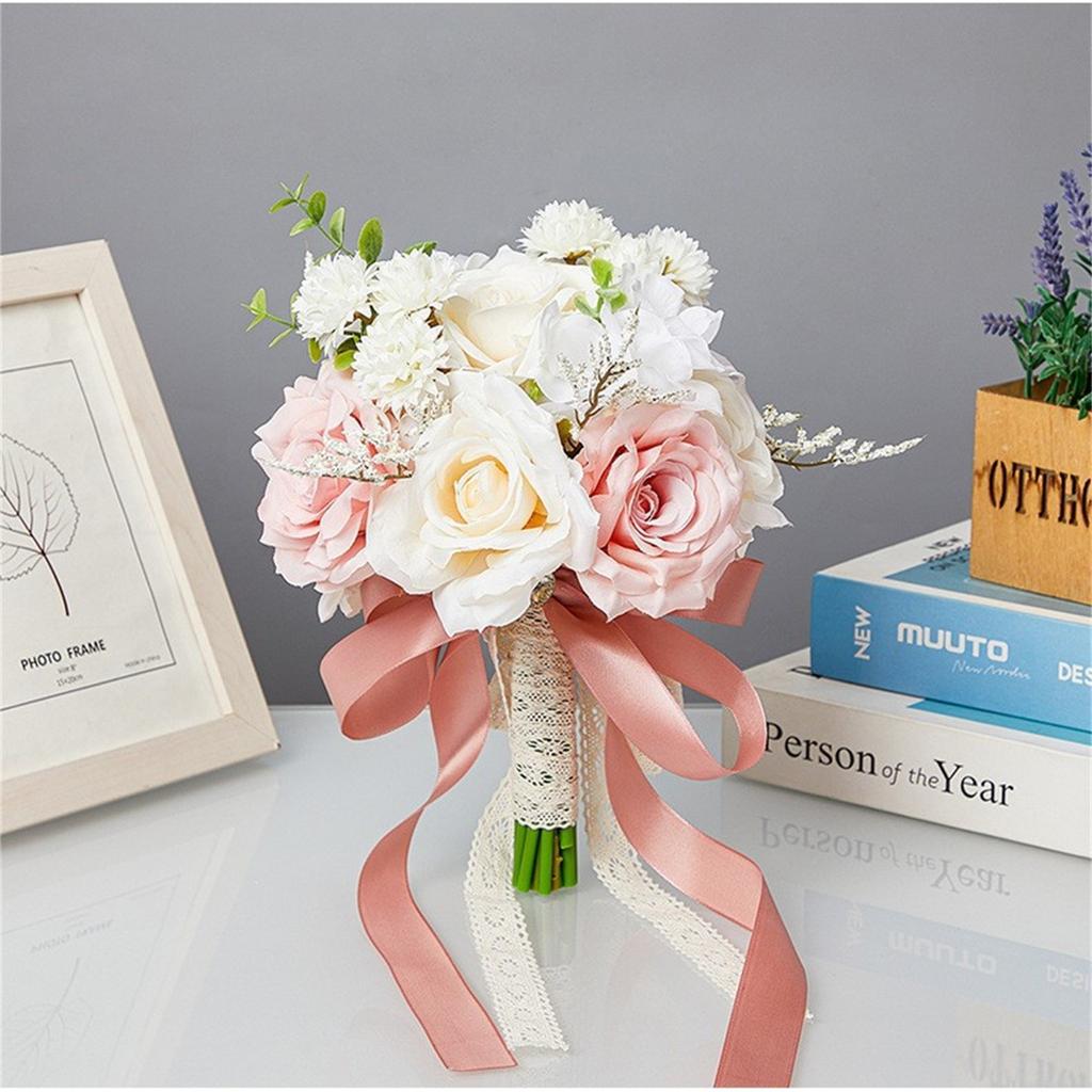 Wedding Bride Holding Flower Simulation Bouquet, High End Finished Product, Studio Shooting Props Decoration