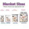 Cute Cow Print Flannel Throw Blanket Watercolor Style Soft Cozy Fleece for Home Office Sofa and Car All Season Gift