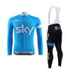 Winter Cycling Kit Thermal Fleece Long Sleeve Jersey Bib Pants Set Road Bike Outdoor Ride