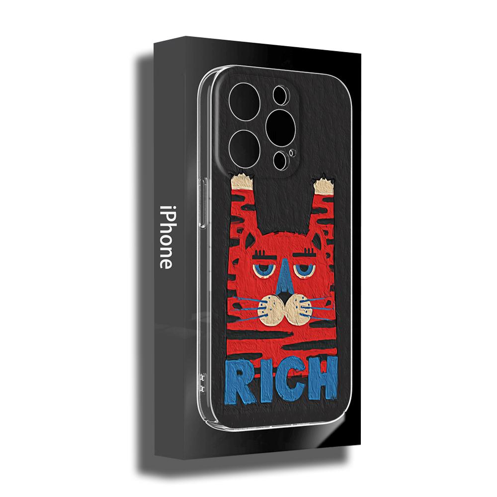 New Beckoning Tiger Phone Case 14 11 12 Pro 8 7 14 Plus 2020 X Pro 14 MAX 13 MINI XR XS Soft Cartoon Sleeping Cat Phone Covers