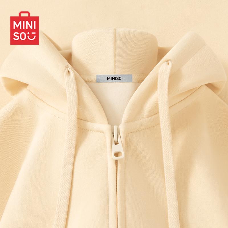 MINISO Men's American Trend Hooded Zipper Sweatshirt
