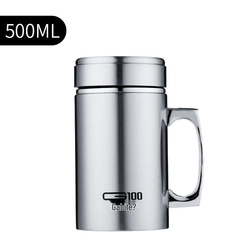 Stainless Steel Thermos Mug with Handle - Custom Logo for Office, Business Events, Parties, and Anniversaries