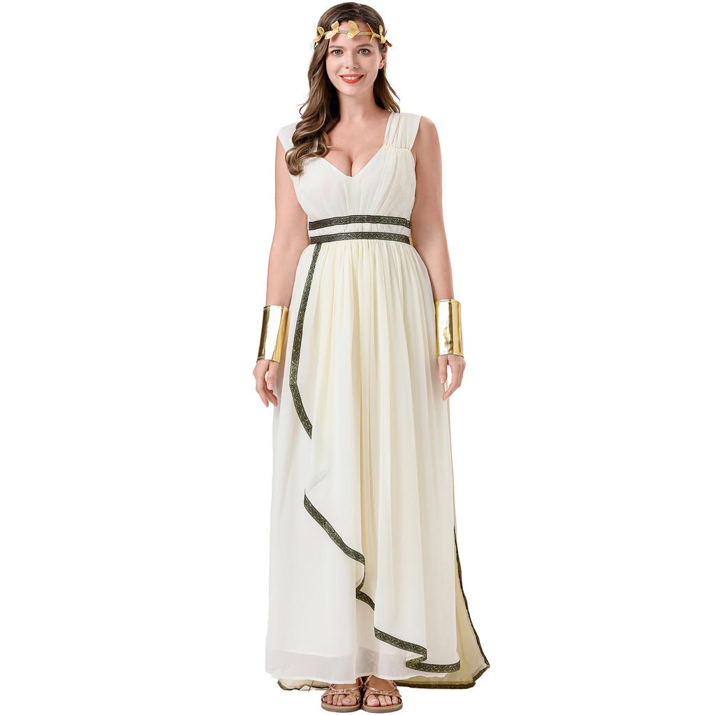 Medieval Egyptian Greek Muse cos dress, Halloween costume