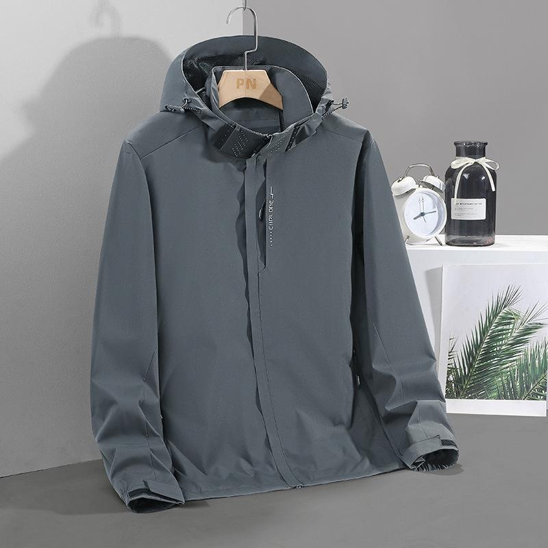 2026 Spring and Autumn Outdoor Thin Jacket Single Layer Short Sleeve Hooded Waterproof Women's Single Chong Windproof Jacket Mountaineering Suit