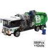 Awesome City Town Sanitation Garbage Truck Vehicle Car Building Blocks Kits Bricks Classic Model Assemble Toys for Boys Gift