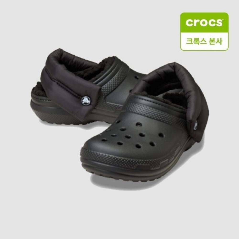 Crocs Classic Puff Strap Lined Clog Black 211979 001 blacks/M9W11(270mm)