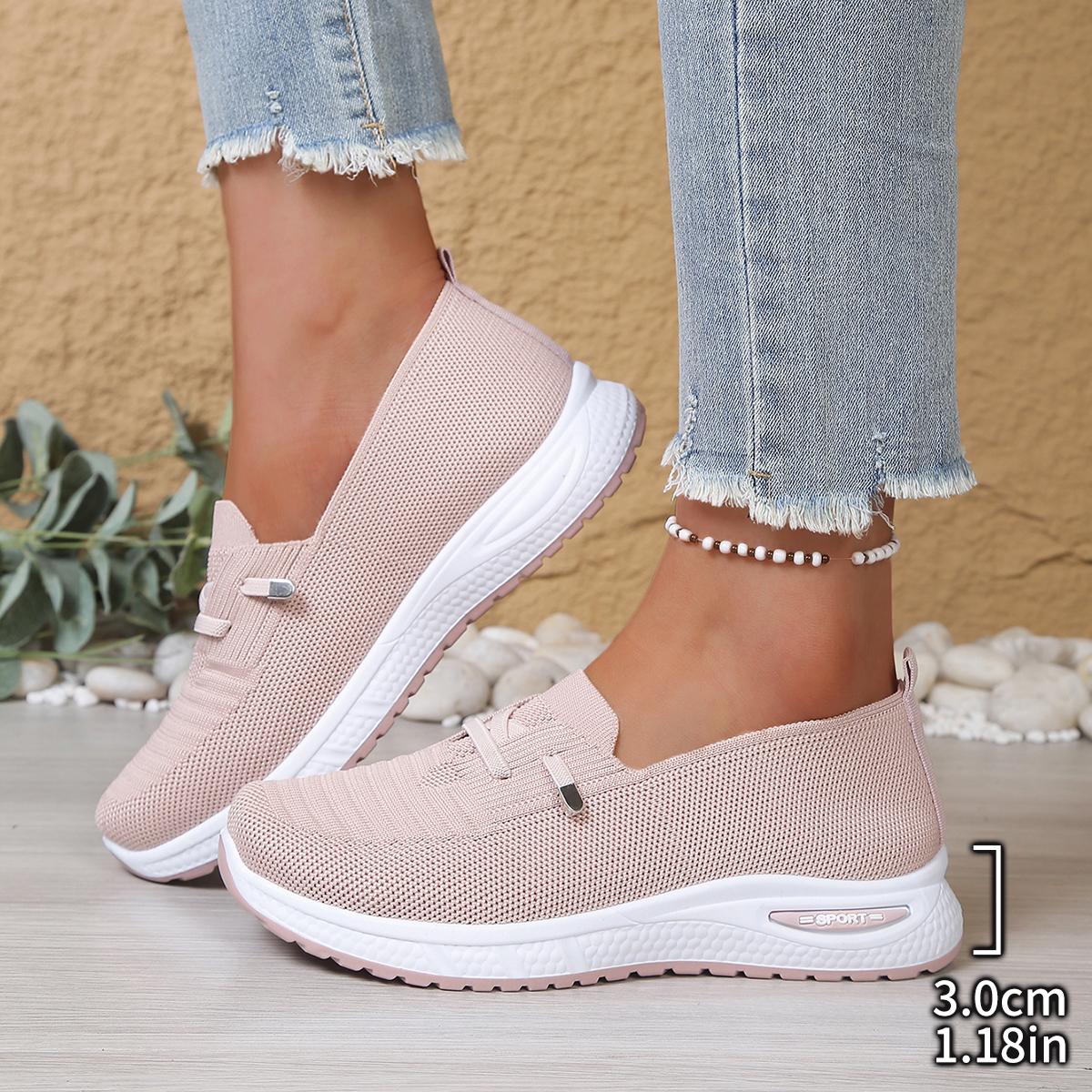 2026 Spring/Summer New Style Mesh Shoes, casual and fashionable, with soft sole and lightweight design, suitable for women. 36 розовый