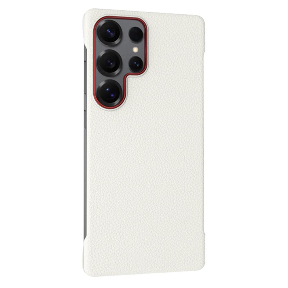 For Samsung Galaxy S25 Ultra Case Borderless Slim Anti Drop Leather Texture PC Phone Back Cover