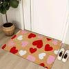 Valentine's Day Heart-Shaped Welcome Doormat Indoor/Outdoor Entrance Mat Wedding & Valentine's Day Home Decor