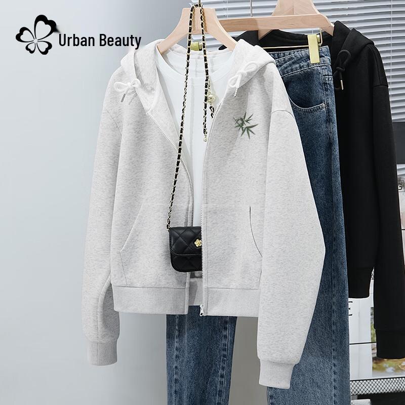 

Urban Beauty Women s New Chinese Style Hooded Zip-Up Sweatshirt 2XL