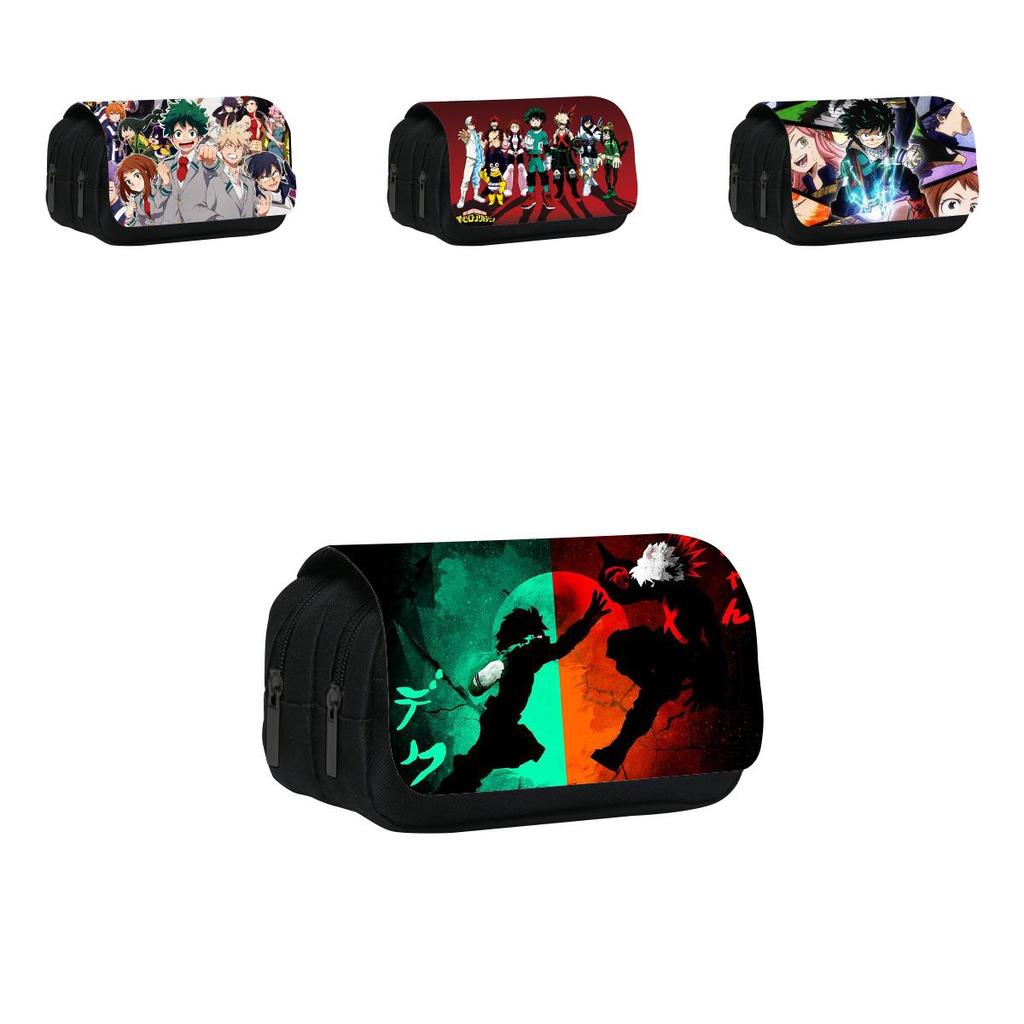 My Hero Academia Double Layer Pencil Case With Nylon Material For Students And Kids