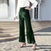 Pantaloni Casual da Donna a Vita Alta Micro-corti con Collage di Canarino