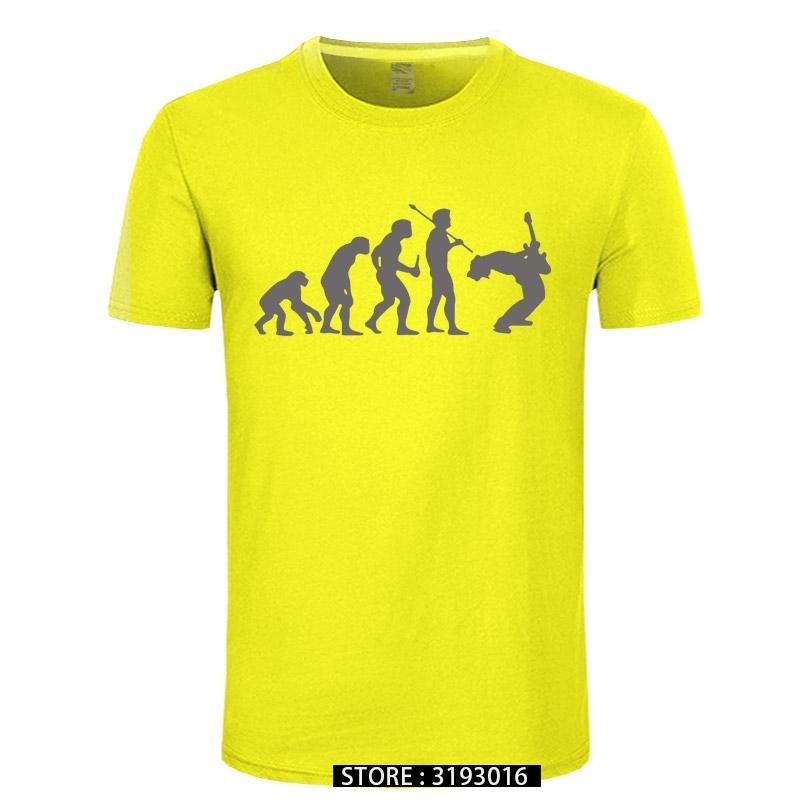 Funny Guitarist T Shirt Evolution Of a Guitarist Music Rock Guitar Musician Band Metal Mens Tshirt 31 Colors Unisex Cool Tees
