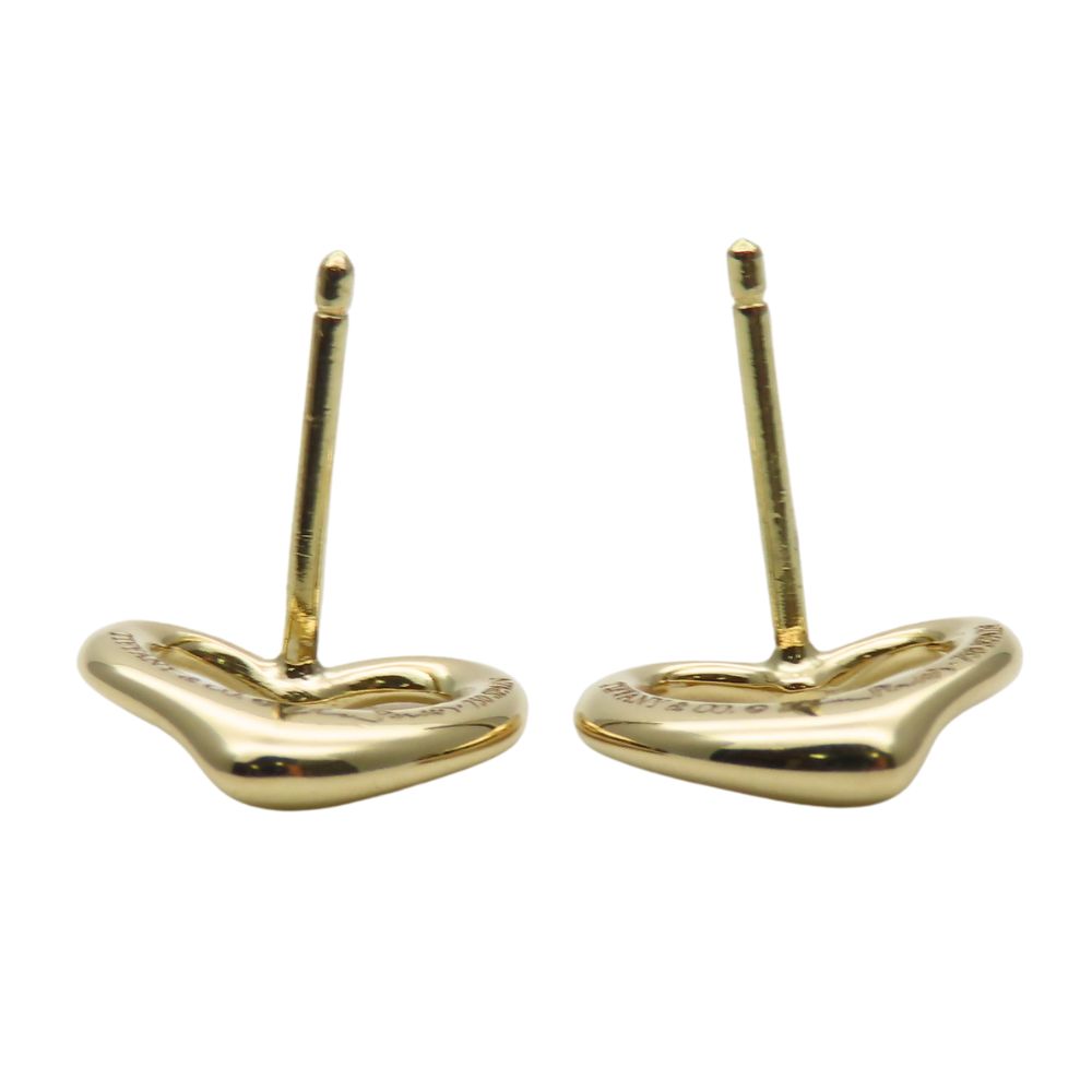 Used TIFFANY&Co. Pierce Open heart K18 yellow gold 2.5g Yellow Gold El Saperetti