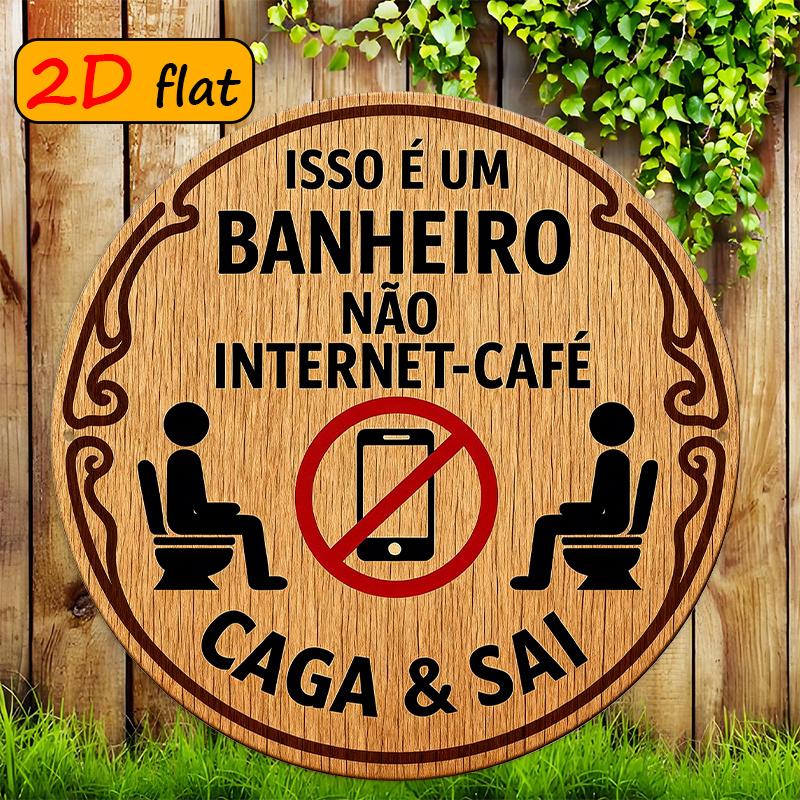 Aluminum Round Restroom Sign No Phone Use Prohibition Symbol cm Outdoor Decoration