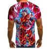3D Dragon Ball Super Anime Super Saiyan Goku Cartoon Printed Men's Fashion Dragonball Cosplay Short Sleeve T-Shirt