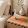 Magnetic Duck Key Holder, 6.7 Inch White Resin Table Goose Statue with Strong Magnet for Keys And Small Metal Items, Cute Decorative Organizer for