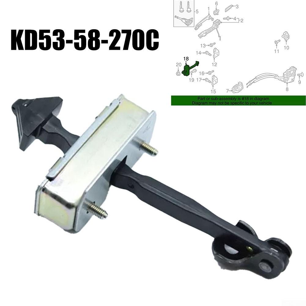 Front Door Check Black Replacement Silver Practical