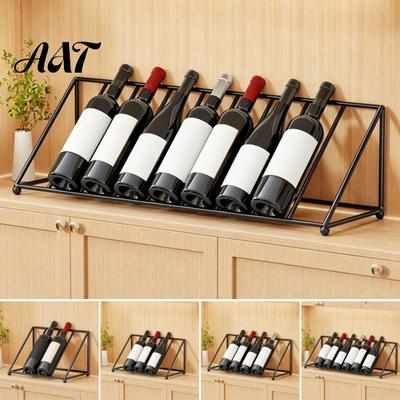 Portabottiglie Art Déco, Scaffale Espositore per Bottiglie di Liquore, Rastrelliera Inclinata in Ferro, Organizer Moderno per Bancone, Bar di Casa, Cucina E