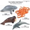 Marine Animal Simulation Model Figures: Shark, Dolphin, Hammerhead, Crab, Squid, Starfish for Kids' Education