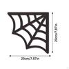 Halloween Door Corner Sign Spiderweb Decor, Wooden Horror Self Paste Frame Decoration for
