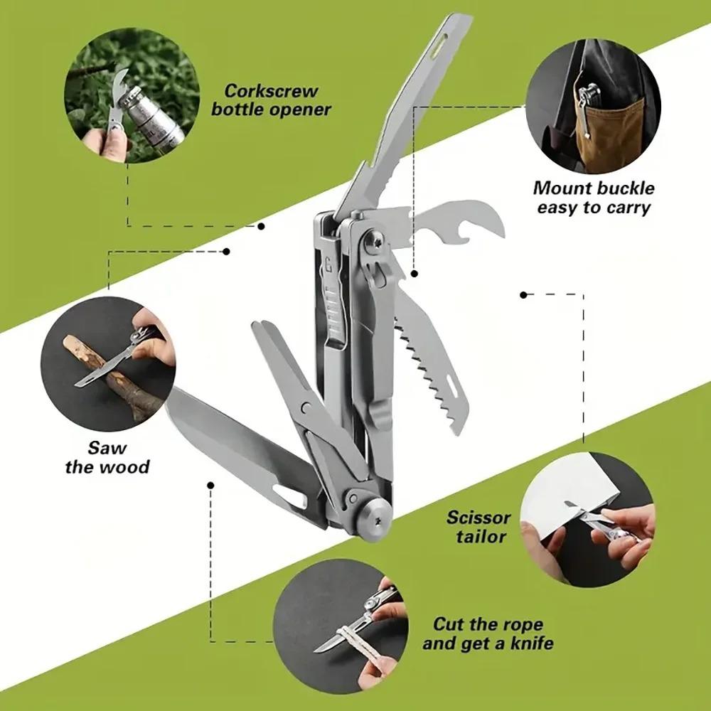 8 in 1Multifunctional Knife,Portable Folding Sharp Knife,Outdoor Hunting Camping Survival Tools Multi-purpose Camping Supplies.