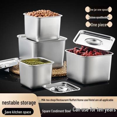 Huihuang Stainless Steel Square Seasoning Box