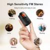 Mini FM Radio Portable Digital Tuning Mini Radio Battery Operated Radio with Clip and Earphone for Walking Jogging