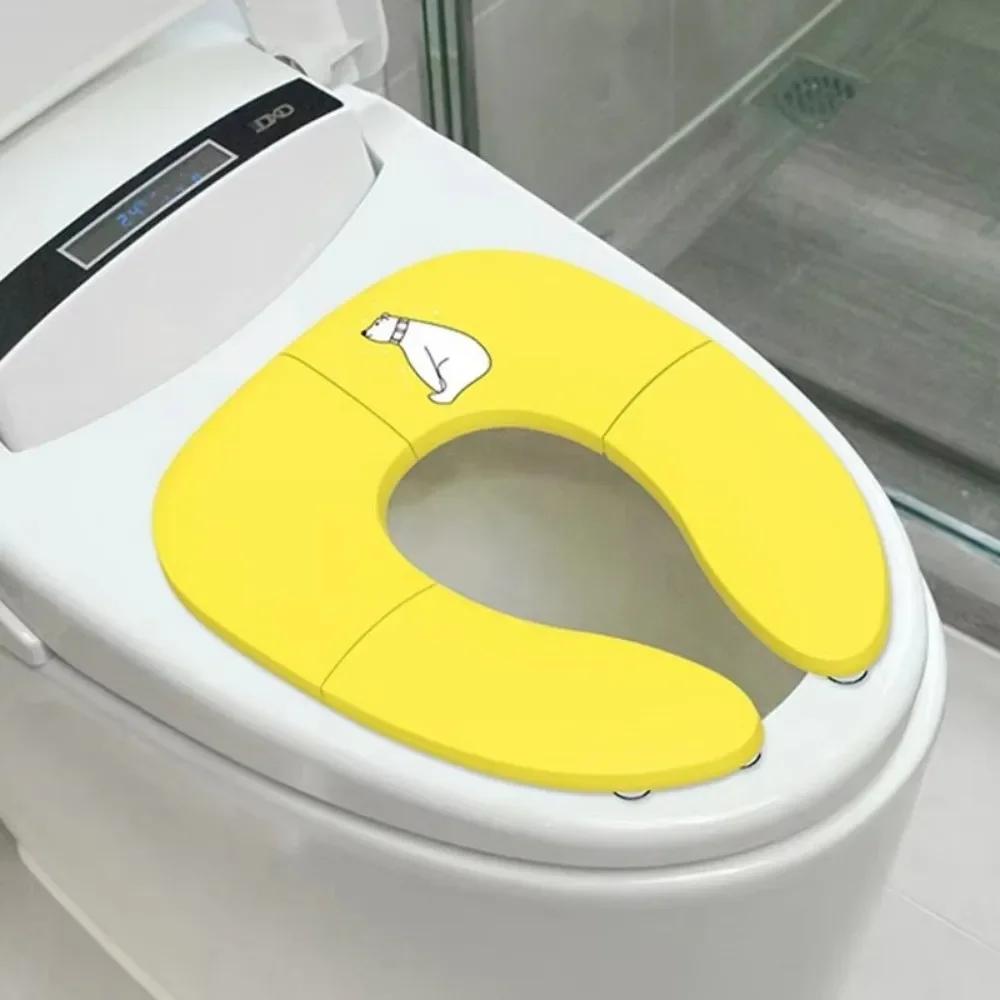 Portable Cartoon Baby Potty Mat Folding Non-Slip Toilet Seat Lightweight Toilet Training Seat Urinal Cushion rosa