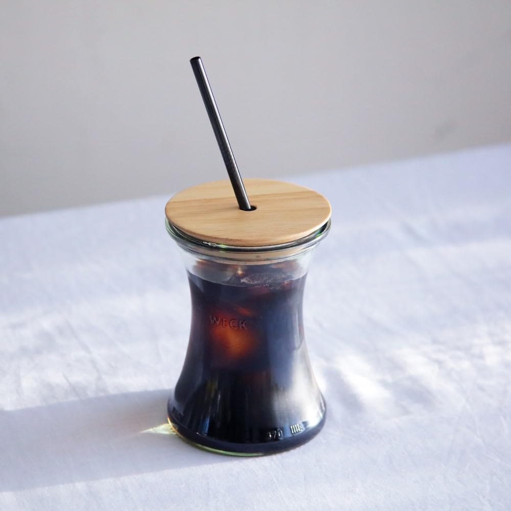 Weck Gift Box Drink Bottle, Delicatessen, 330ml, with Perforated Wooden Lid, WE-S224