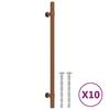 Furniture Handles 10 Pcs Bronze 224 Mm Stainless Steel