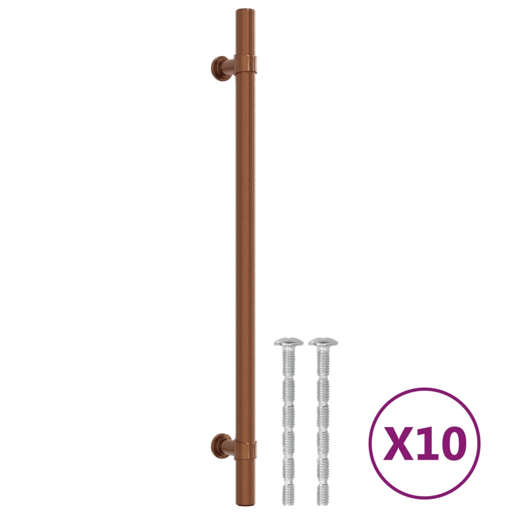 Furniture Handles 10 Pcs Bronze 224 Mm Stainless Steel