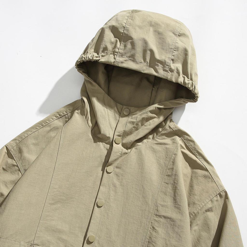 Podzimní Nová Pánská Mikina s Kapucí Kabát Ležérní Barevný Kontrast Top Pánský