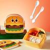Microwaveable Student Lunch Boxes with Tableware Food Storage Container Hamburger Lunch Box  Worker