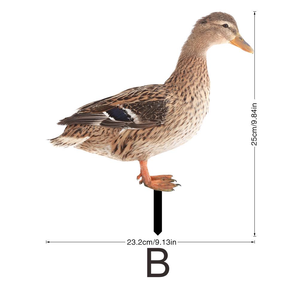 YKLU069-256 3D Rooster, Hen, Duck & Pig Outdoor Garden Decoration Plug