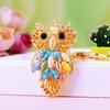 Owl Crystal Keyring Charm Pendant Handbag Purse Bag for Key Ring Chain Keychain