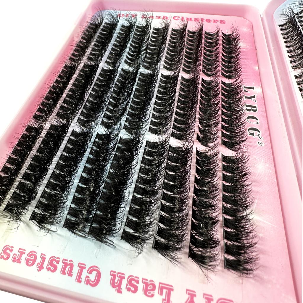 54Row 30D-100D 5D Fluffy Thick Lashes Clusters 9-16mmMix Wispy Individual Lashes Extensions Clusters DIY Makeup False Eyelashes