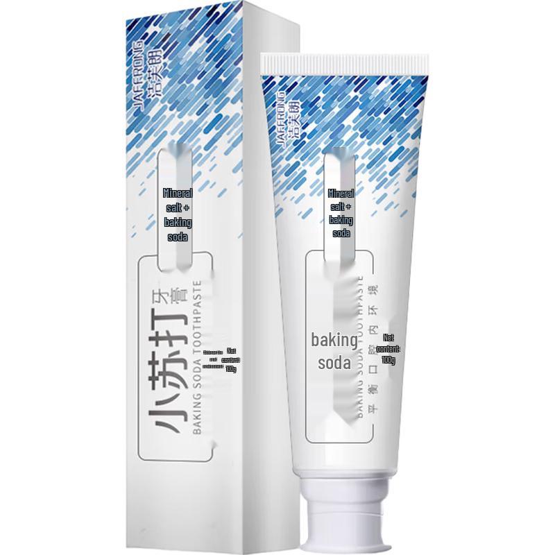 JAFFRONG Baking Soda Sea Salt Mint Toothpaste