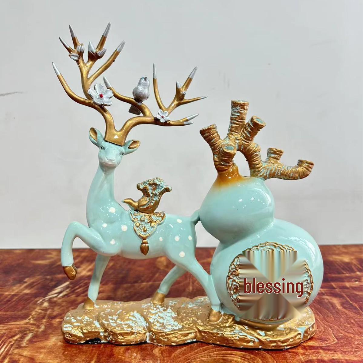 

Luxury Crystal Money Tree Elk Decor for Living Room & Cabinet